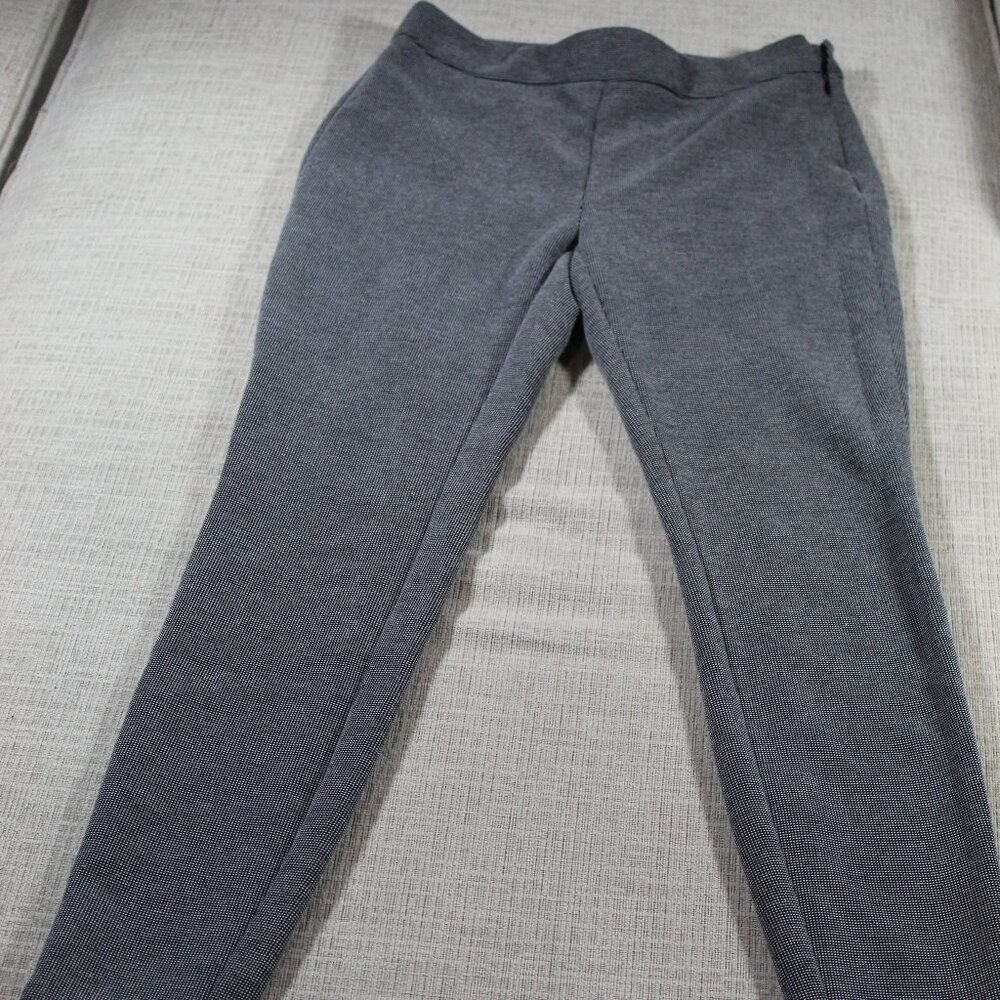 White House Black Market White and Black Dotted "The Skinny" Pants